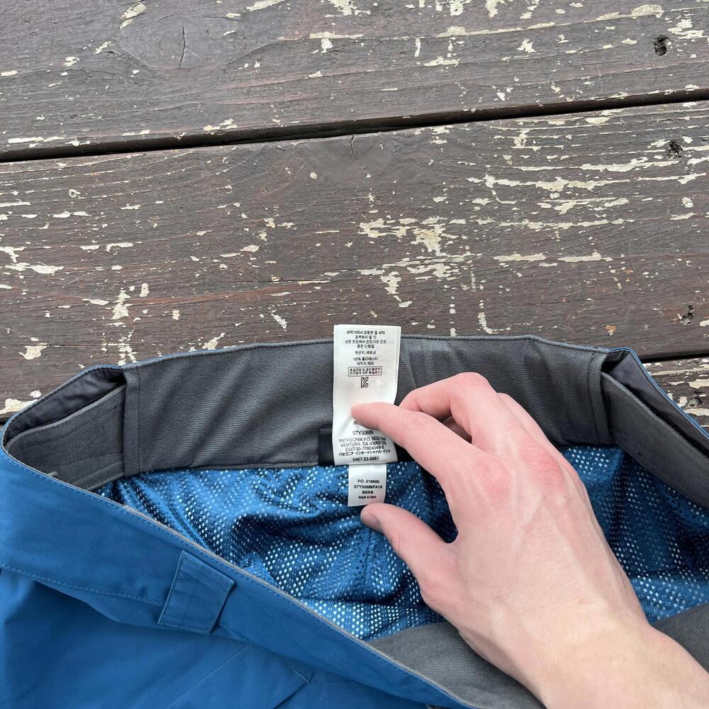 (S) Patagonia Snowshot Pants Big Sur Blue Ski Snow - Picture 5 of 6